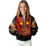sam houston bearkats inferno skull orange black bomber jacket best selling