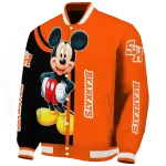 sam houston bearkats mickey mouse orange varsity jacket best selling