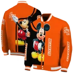 sam houston bearkats mickey mouse orange varsity jacket best selling