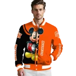 sam houston bearkats mickey mouse orange varsity jacket best selling