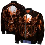 sam houston bearkats skull bite orange black bomber jacket best selling