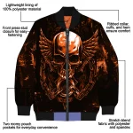 sam houston bearkats skull bite orange black bomber jacket best selling