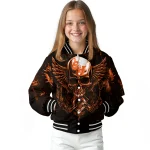 sam houston bearkats skull bite orange black varsity jacket best selling