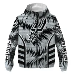 san antonio spurs dynamic heat wave silver windbreaker jacket best selling