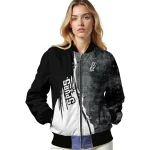 san antonio spurs edgy scratch effect silver black bomber jacket best selling