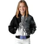 san antonio spurs edgy scratch effect silver black bomber jacket best selling