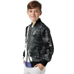 san antonio spurs edgy scratch effect silver black bomber jacket best selling
