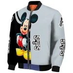 san antonio spurs mickey mouse silver bomber jacket best selling