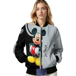 san antonio spurs mickey mouse silver bomber jacket best selling