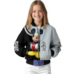 san antonio spurs mickey mouse silver bomber jacket best selling