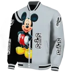san antonio spurs mickey mouse silver varsity jacket best selling