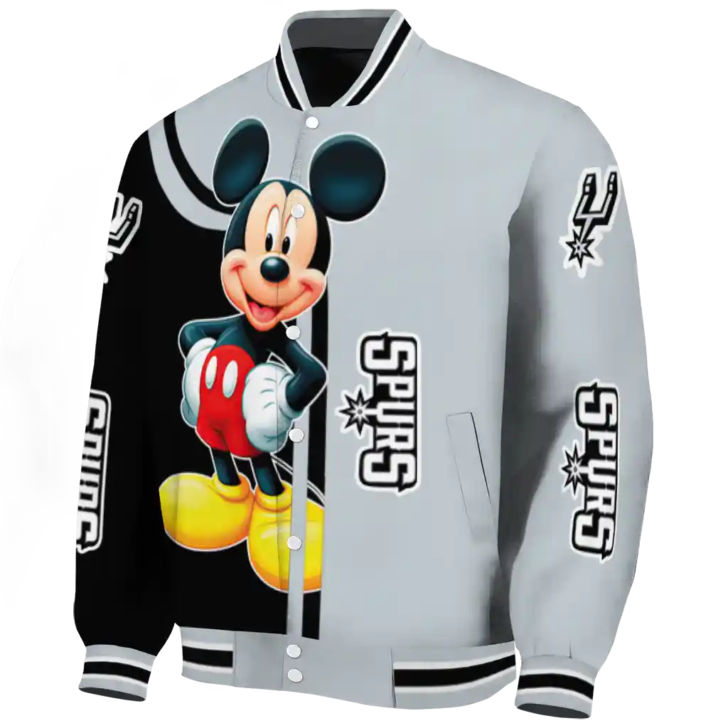 san antonio spurs mickey mouse silver varsity jacket best selling san antonio spurs mickey mouse silver varsity jacket best selling