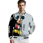san antonio spurs mickey mouse silver varsity jacket best selling