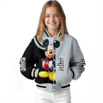 san antonio spurs mickey mouse silver varsity jacket best selling