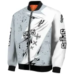 san antonio spurs ripped bolt silver white bomber jacket best selling