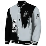 san antonio spurs urban mark silver varsity jacket best selling