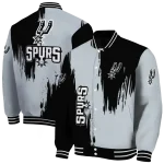 san antonio spurs urban mark silver varsity jacket best selling