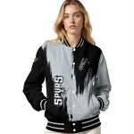 san antonio spurs urban mark silver varsity jacket best selling