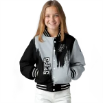 san antonio spurs urban mark silver varsity jacket best selling