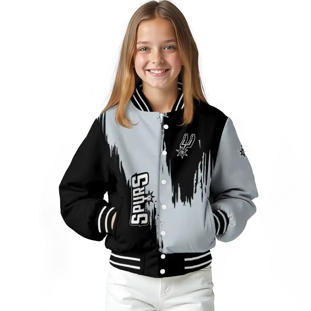 san antonio spurs urban mark silver varsity jacket top rated san antonio spurs urban mark silver varsity jacket top rated