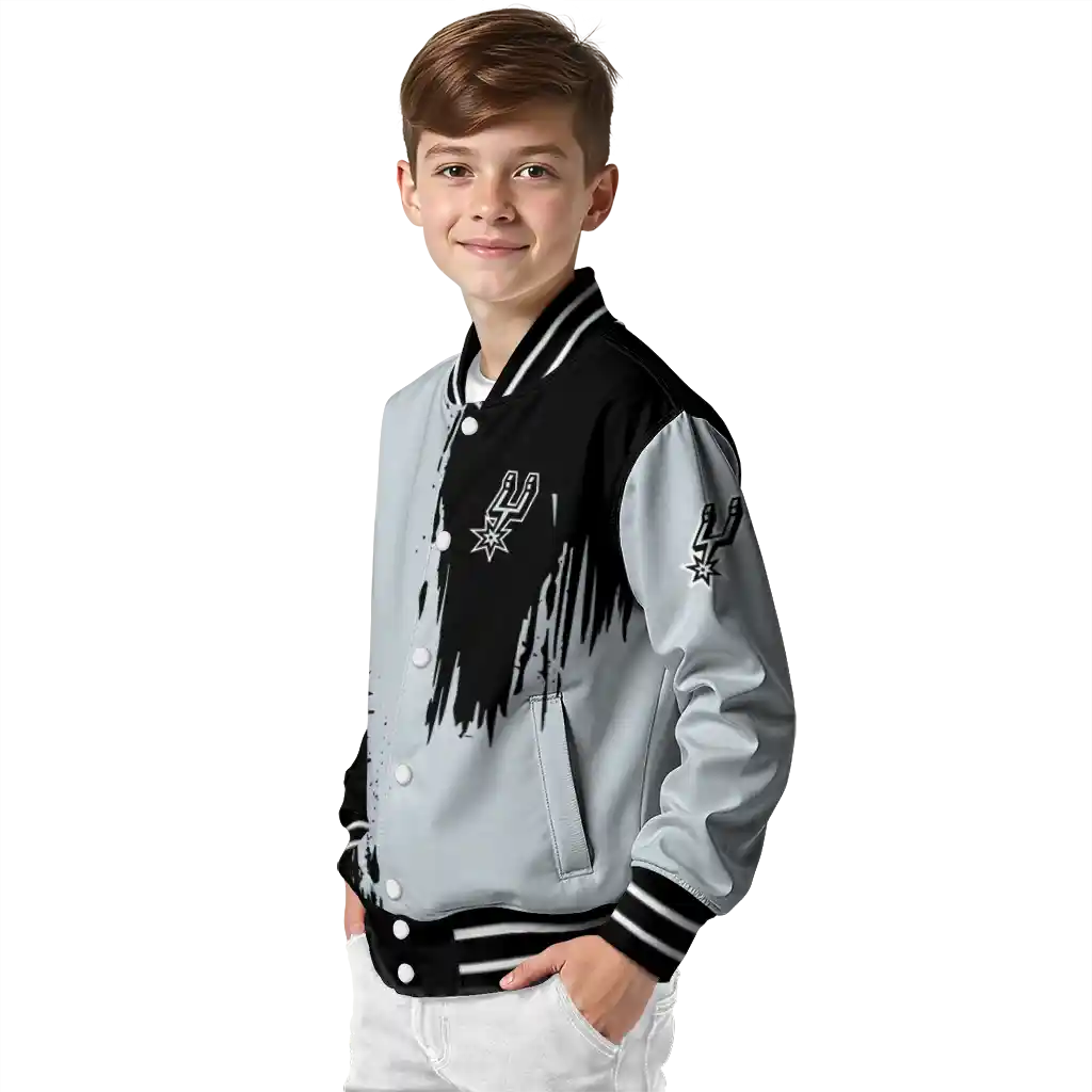 san antonio spurs urban mark silver varsity jacket trendy san antonio spurs urban mark silver varsity jacket trendy