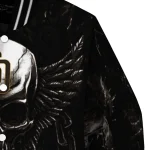 san diego padres skull bite brown black varsity jacket best selling