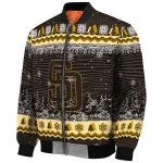 san diego padres snowy pines brown bomber jacket best selling