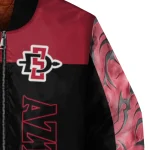 san diego state aztecs fire skull red black bomber jacket best selling