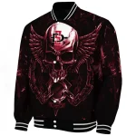 san diego state aztecs skull bite red black varsity jacket best selling