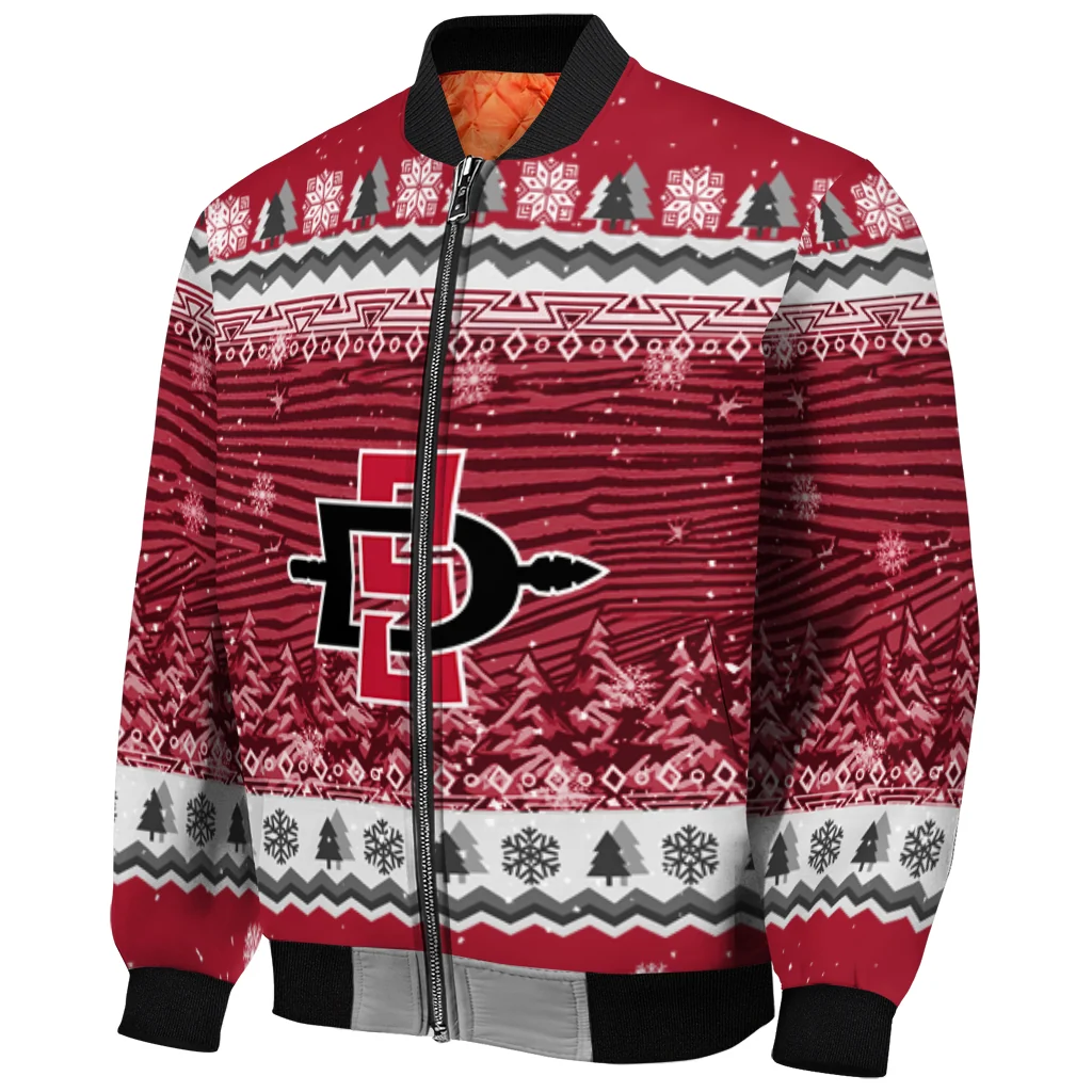 san diego state aztecs snowy pines red bomber jacket fashion forward san diego state aztecs snowy pines red bomber jacket fashion forward