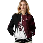 san diego state aztecs torn texture print red black varsity jacket best selling