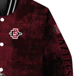 san diego state aztecs torn texture print red black varsity jacket best selling