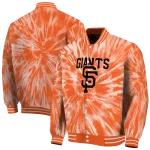 san francisco giants dynamic rings orange varsity jacket best selling
