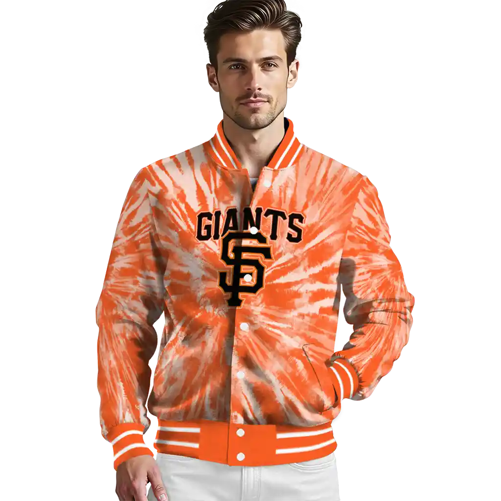 san francisco giants dynamic rings orange varsity jacket high quality san francisco giants dynamic rings orange varsity jacket high quality