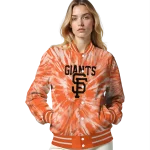 san francisco giants dynamic rings orange varsity jacket best selling