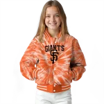 san francisco giants dynamic rings orange varsity jacket best selling