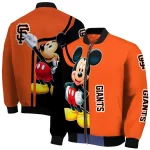 san francisco giants mickey mouse orange bomber jacket best selling