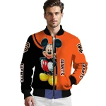 san francisco giants mickey mouse orange bomber jacket best selling