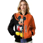 san francisco giants mickey mouse orange bomber jacket best selling