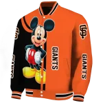 san francisco giants mickey mouse orange varsity jacket best selling