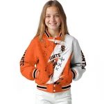 san francisco giants ripped bolt orange white varsity jacket best selling