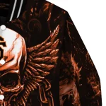 san francisco giants skull bite orange black varsity jacket best selling