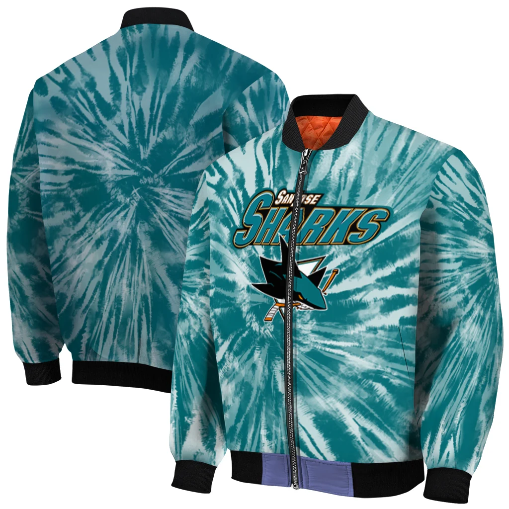 san jose sharks dynamic rings teal bomber jacket best selling san jose sharks dynamic rings teal bomber jacket best selling