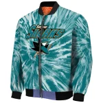 san jose sharks dynamic rings teal bomber jacket best selling