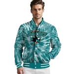 san jose sharks dynamic rings teal varsity jacket best selling