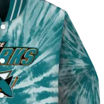 san jose sharks dynamic rings teal varsity jacket best selling