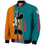 san jose sharks minnie mouse teal bomber jacket best selling