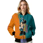 san jose sharks minnie mouse teal bomber jacket best selling
