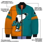 san jose sharks snoopy attitude teal bomber jacket best selling