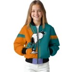 san jose sharks snoopy attitude teal bomber jacket best selling
